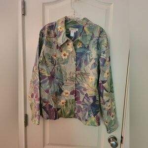 Coldwater Creek Floral Cotton Jacket